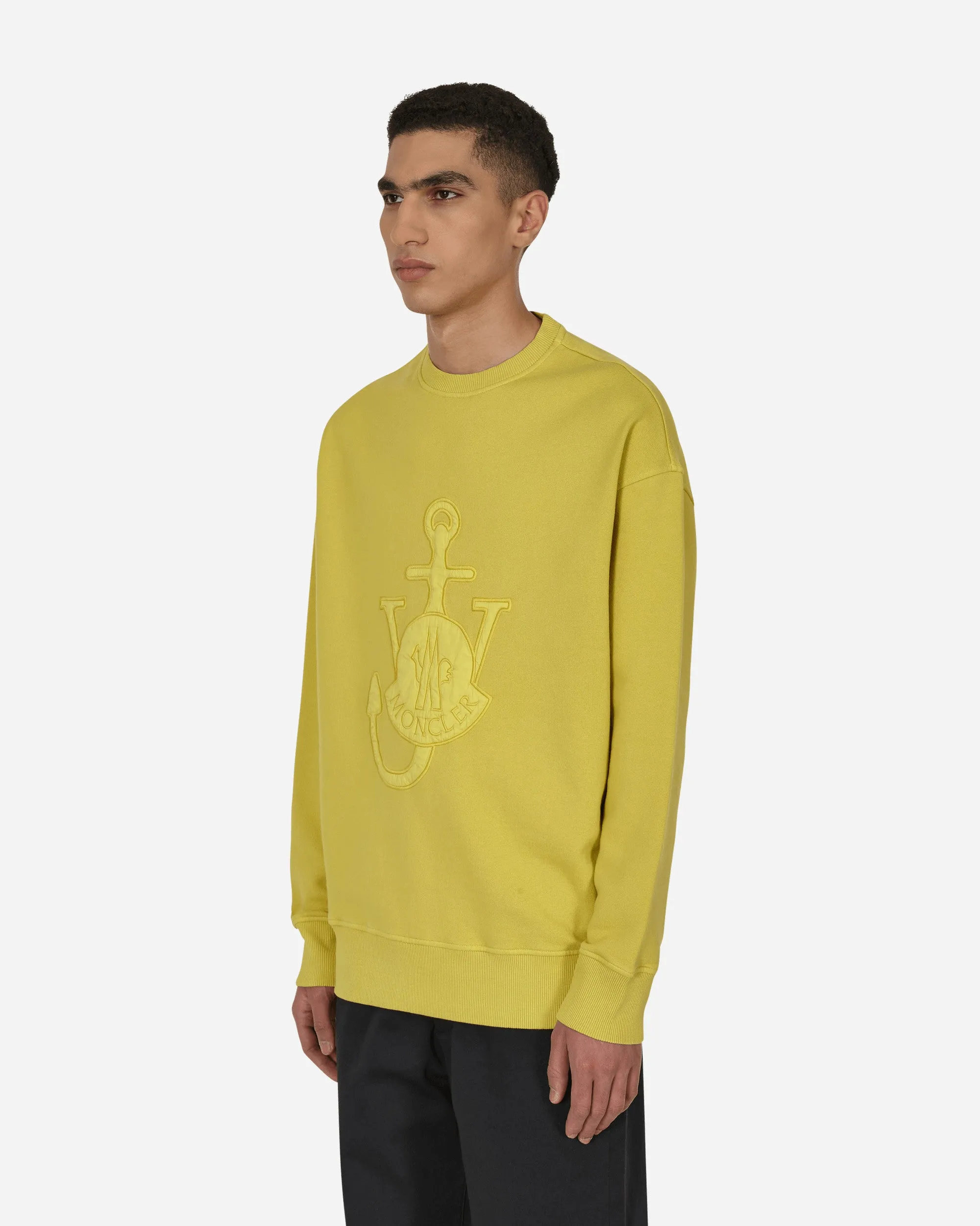 1 Moncler JW Anderson Logo Crewneck Sweatshirt Yellow