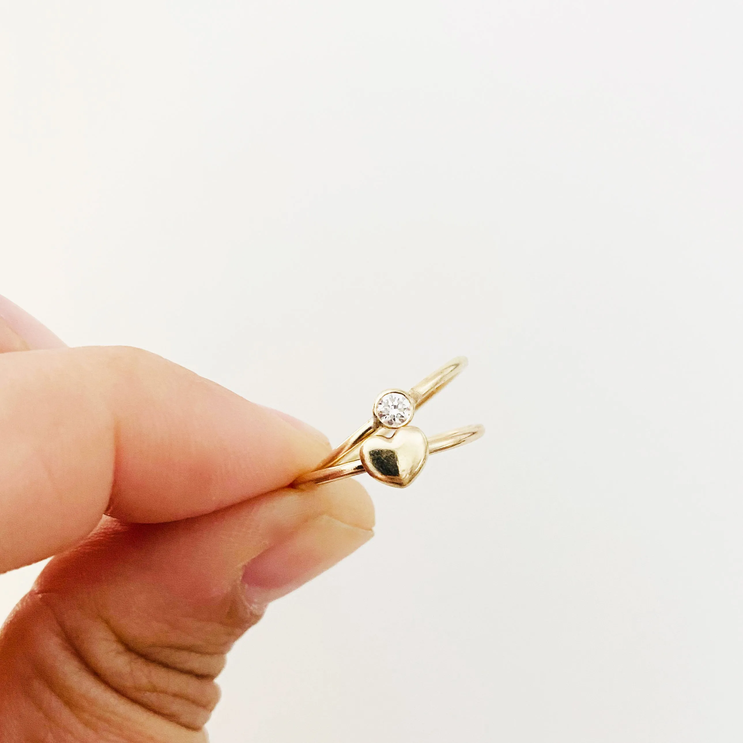 14K Puff Heart Ring