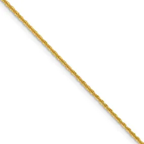 1.5mm 14k Yellow Gold Solid Cyclone Chain Necklace