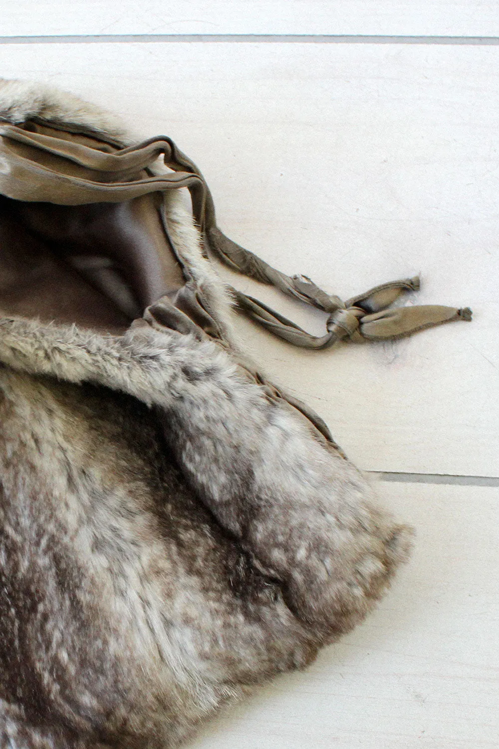 1940s Pewter Fur Muff