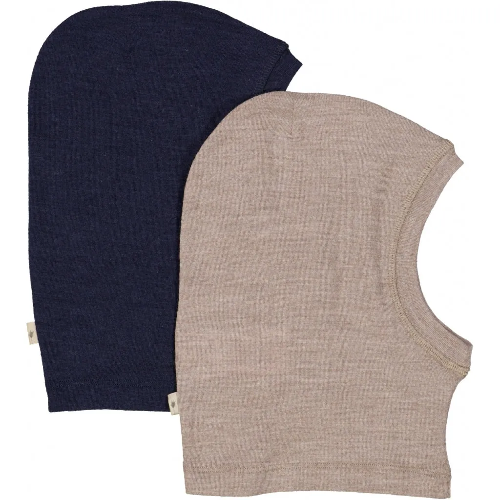 2 Wool Balaclava Kim - khaki navy