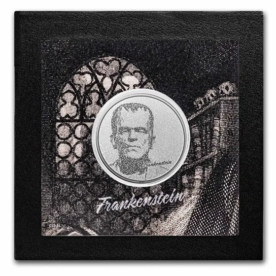 2023 1 oz Proof Cook Islands Silver Typefaces Frankenstein Coin