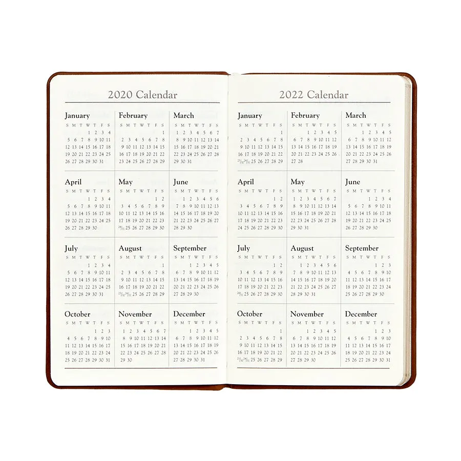 2025 Pocket Datebook Planner 5" - Traditional & Goatskin