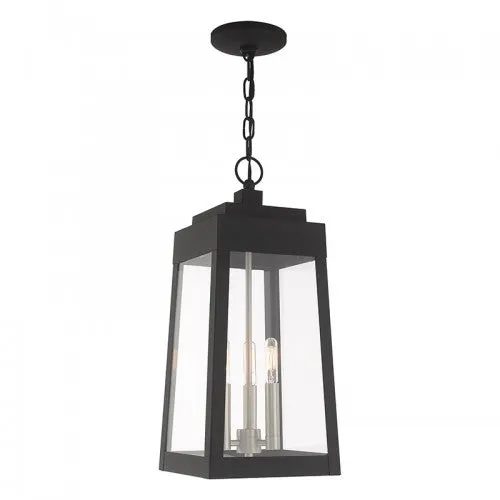 3 Lt Black Pendant Lantern