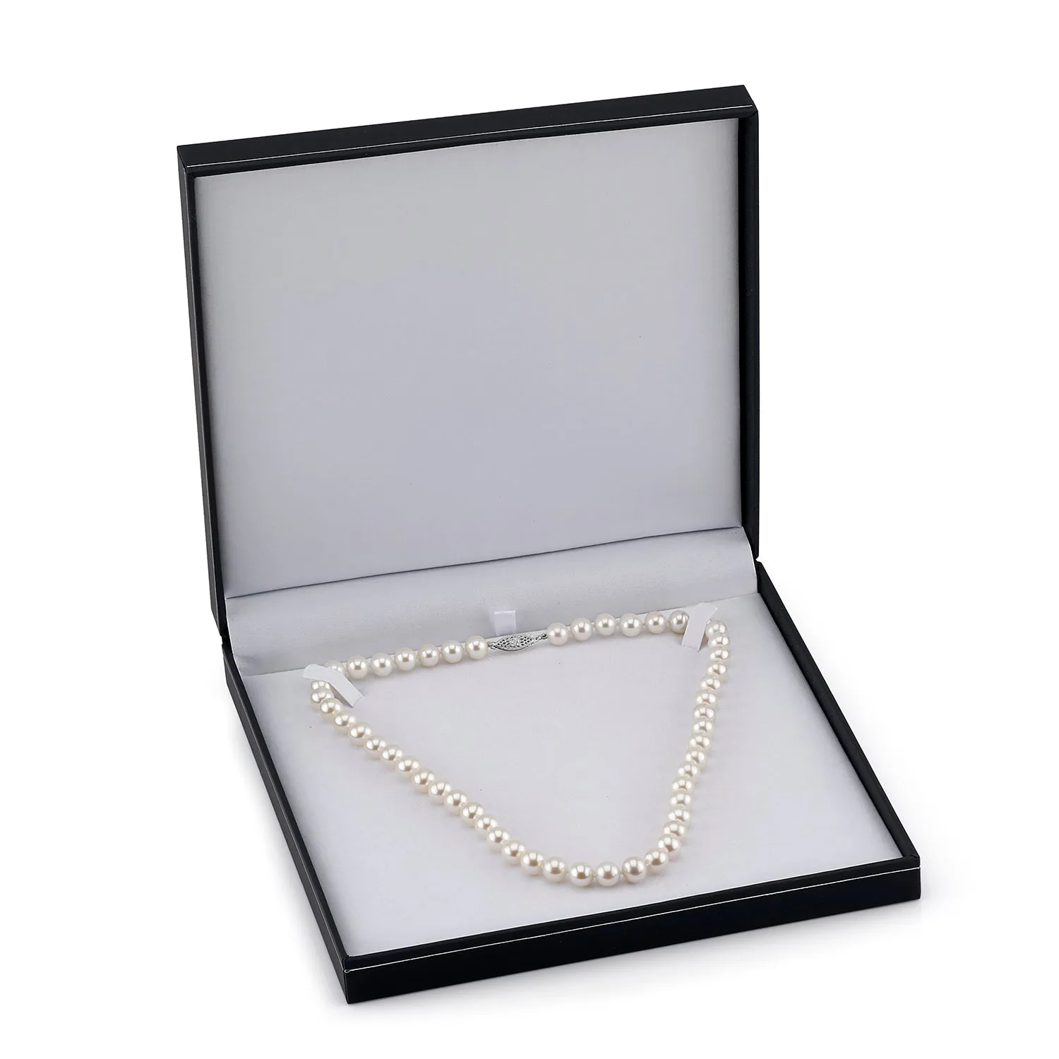 8.0-8.5mm White Freshwater Pearl Necklace - AAAA Quality