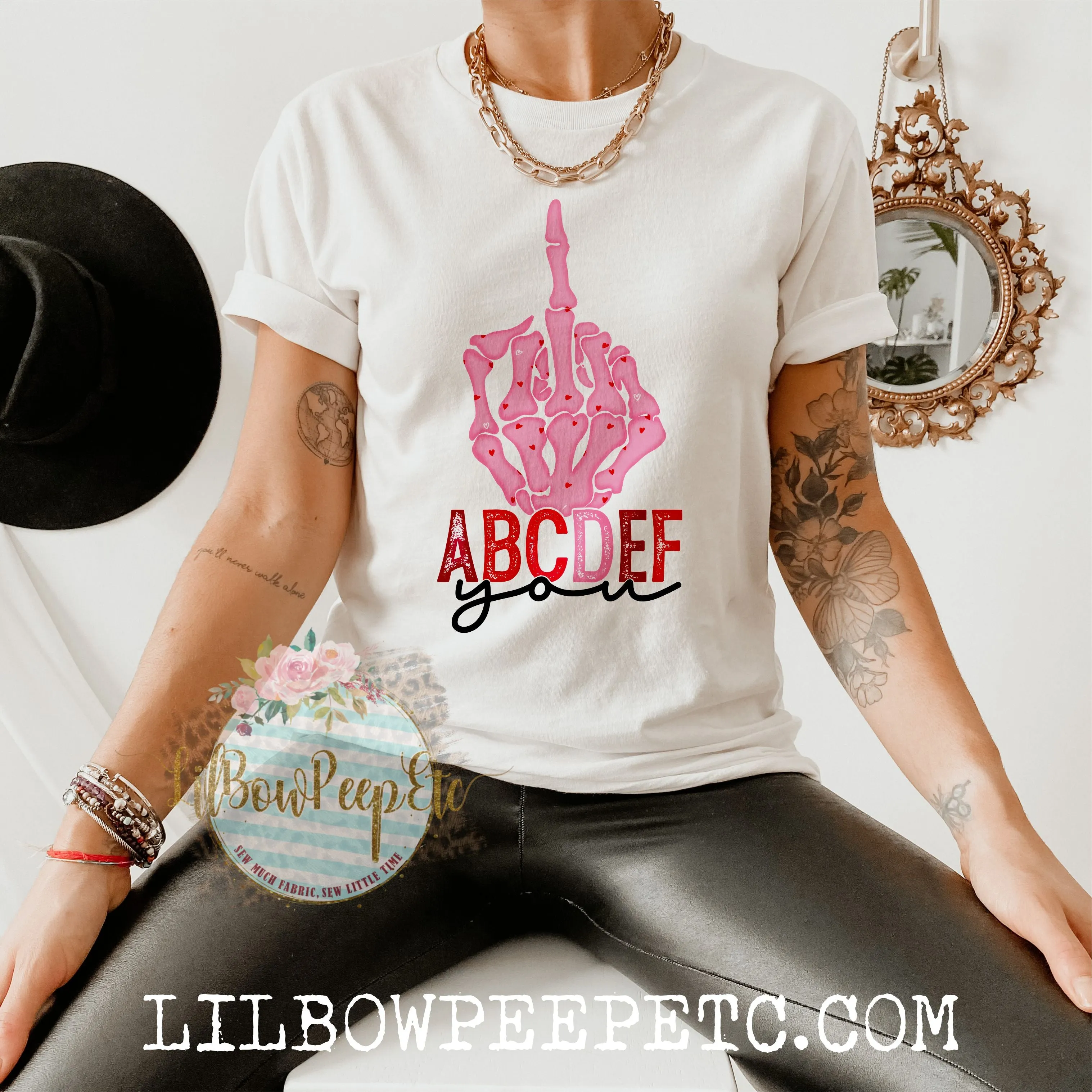 ABCDEF You Skelli Hand Adult Unisex Tee or Raglan