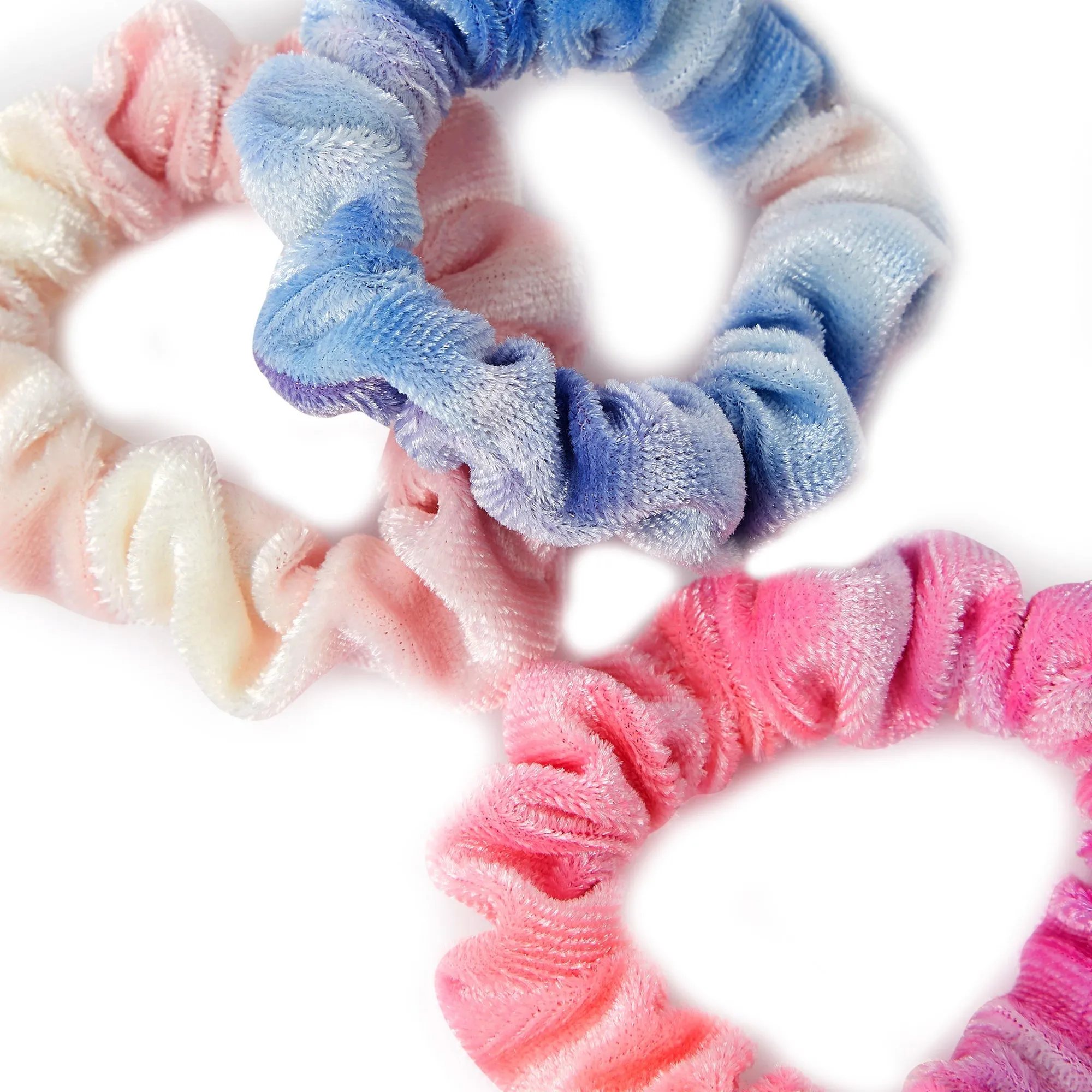 Accessorize London Girl's 3 X Ombre Velvet Scrunchie Pack