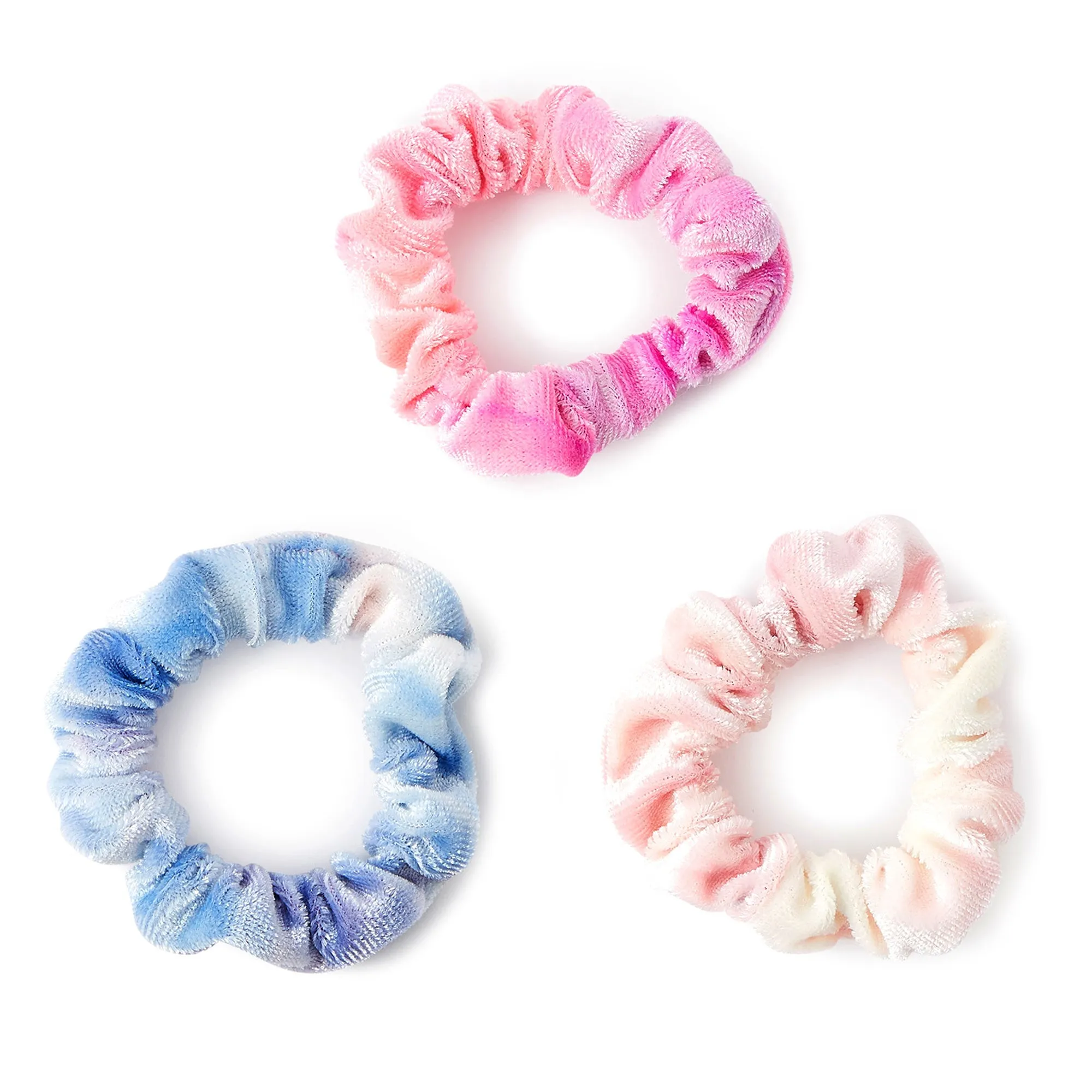 Accessorize London Girl's 3 X Ombre Velvet Scrunchie Pack