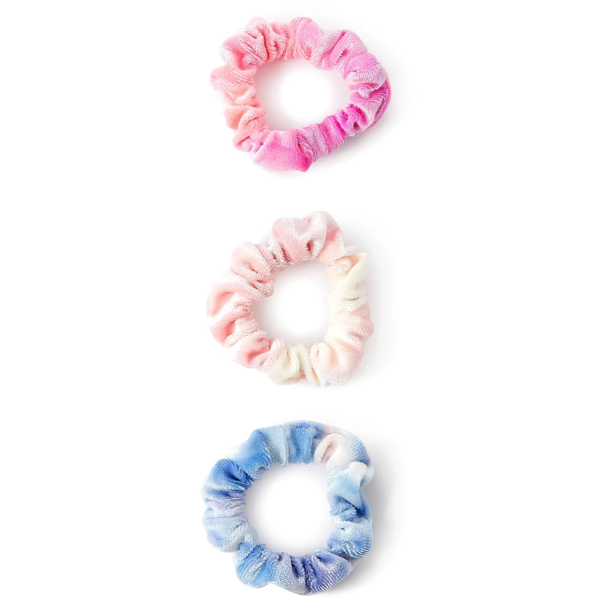 Accessorize London Girl's 3 X Ombre Velvet Scrunchie Pack