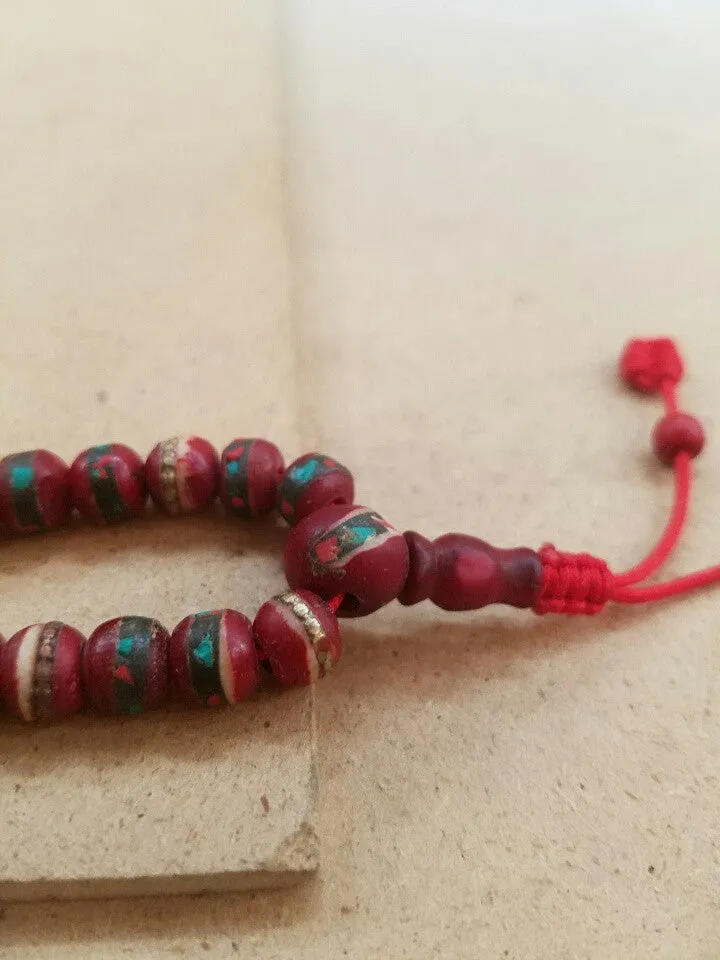 Adjustable Red Healing Wrist Mala