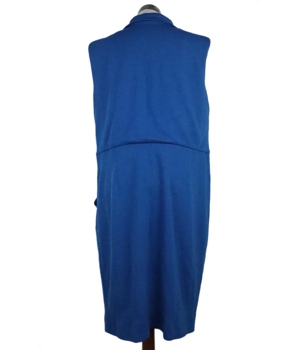 Akris Blue Wool Dress sz 16