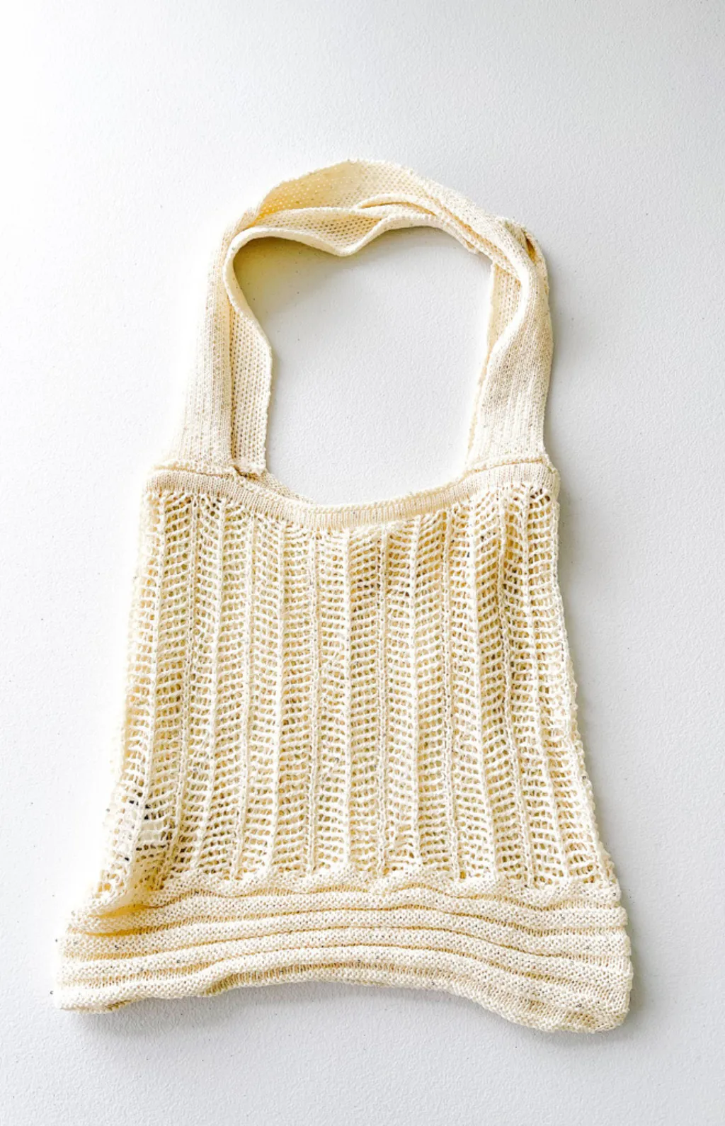 Aleah Beige Knit Bag