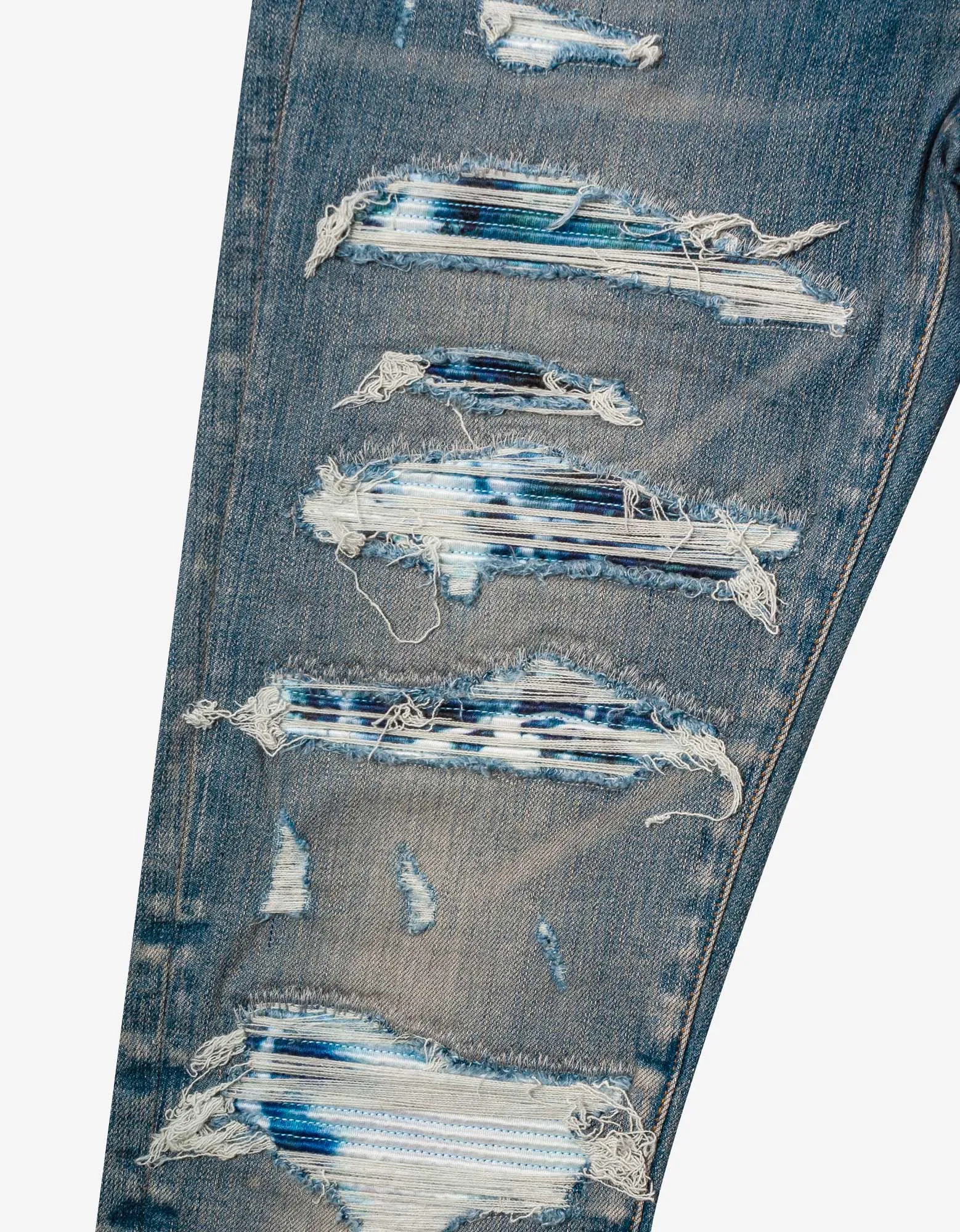 Amiri Tie Dye Bandana Thrasher Clay Indigo Jeans