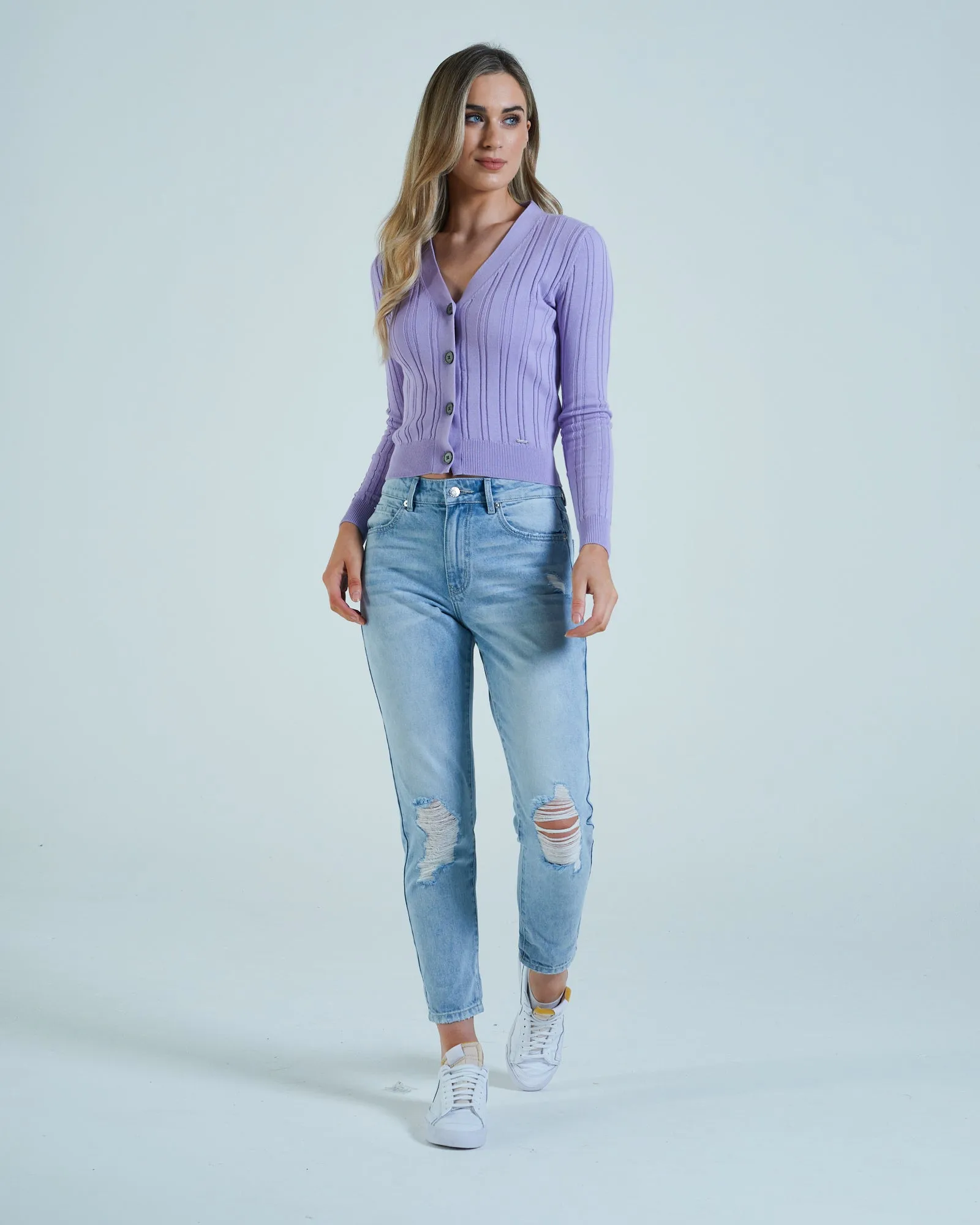 Annalise Cardigan Dusky Lilac