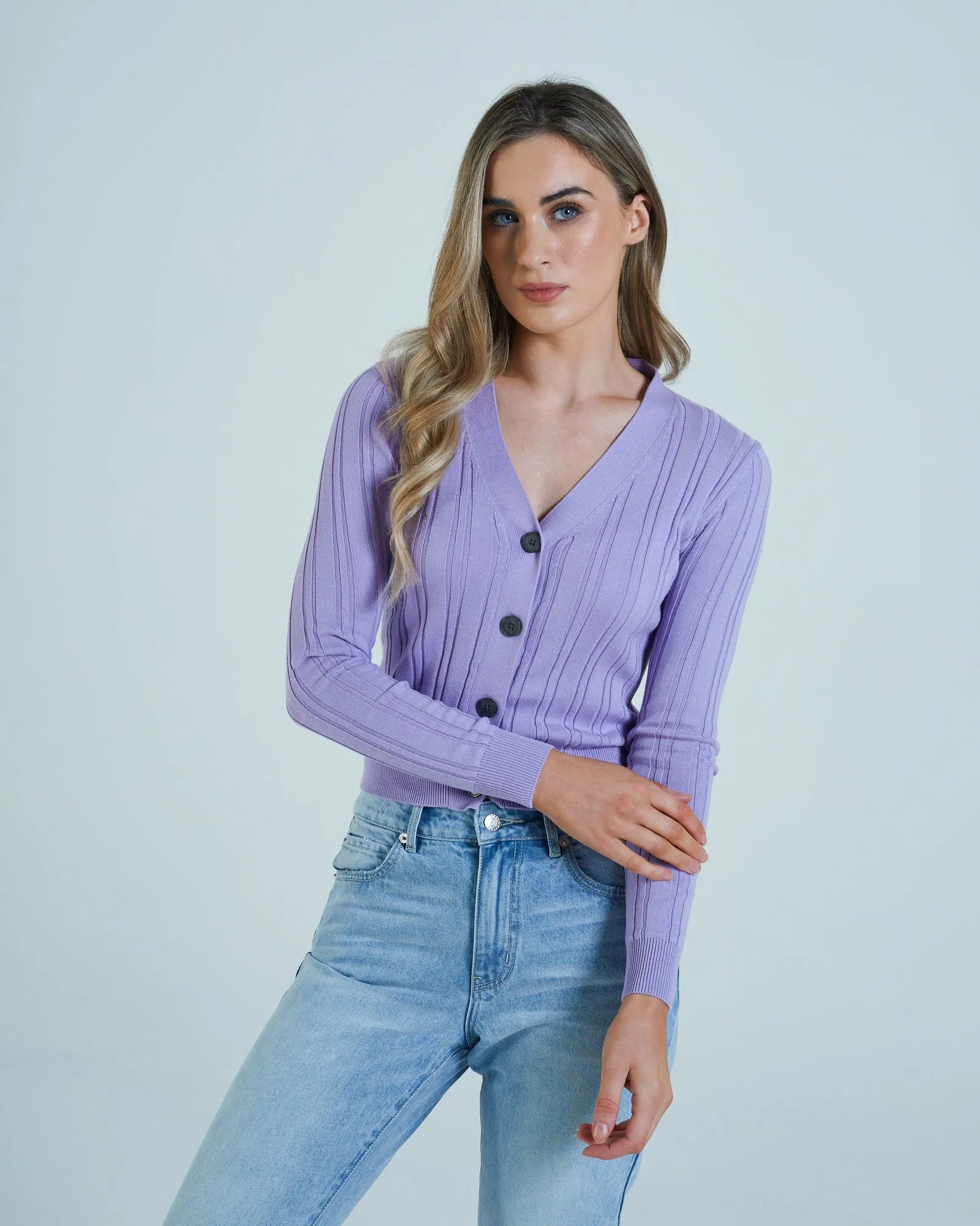 Annalise Cardigan Dusky Lilac