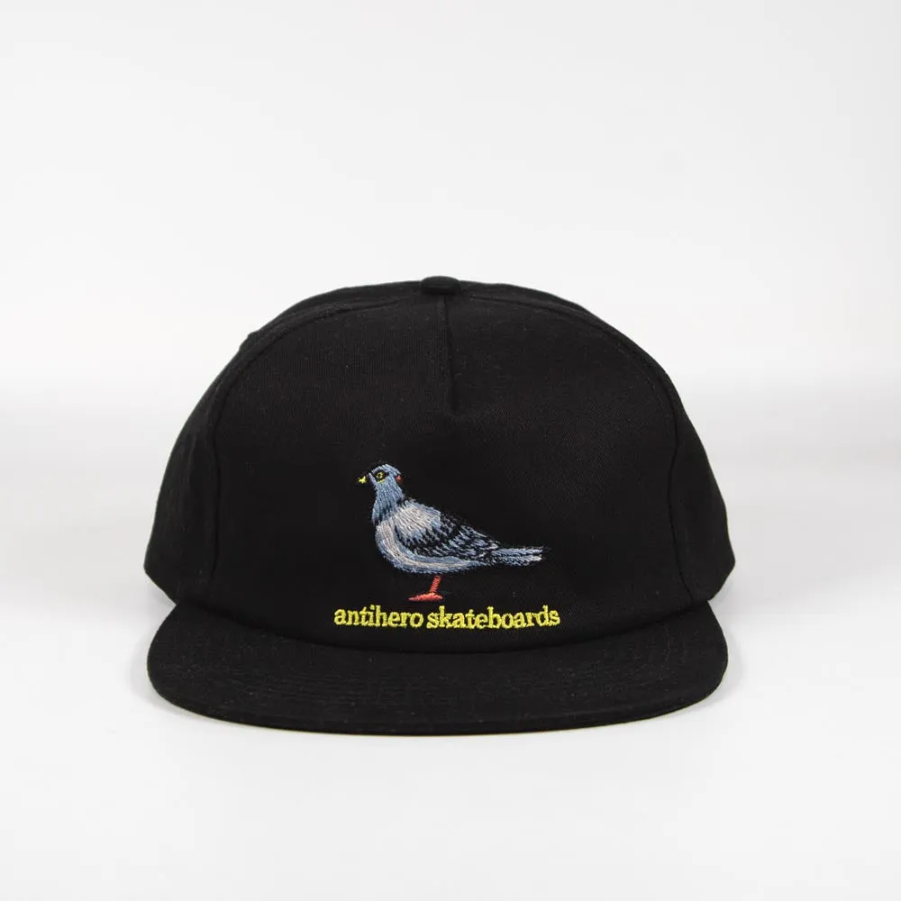 Anti Hero Skateboards - Lil Pigeon Snapback Cap - Black / Yellow