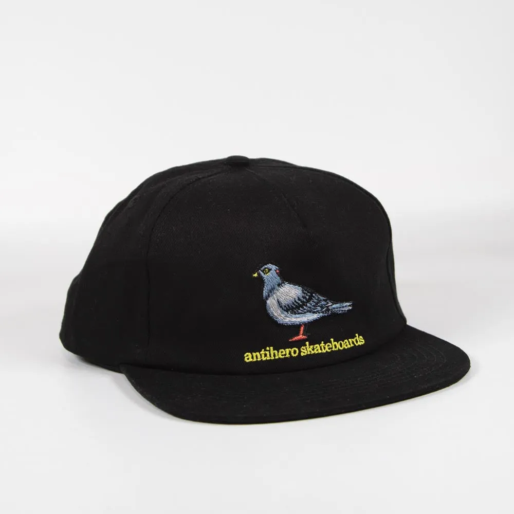 Anti Hero Skateboards - Lil Pigeon Snapback Cap - Black / Yellow