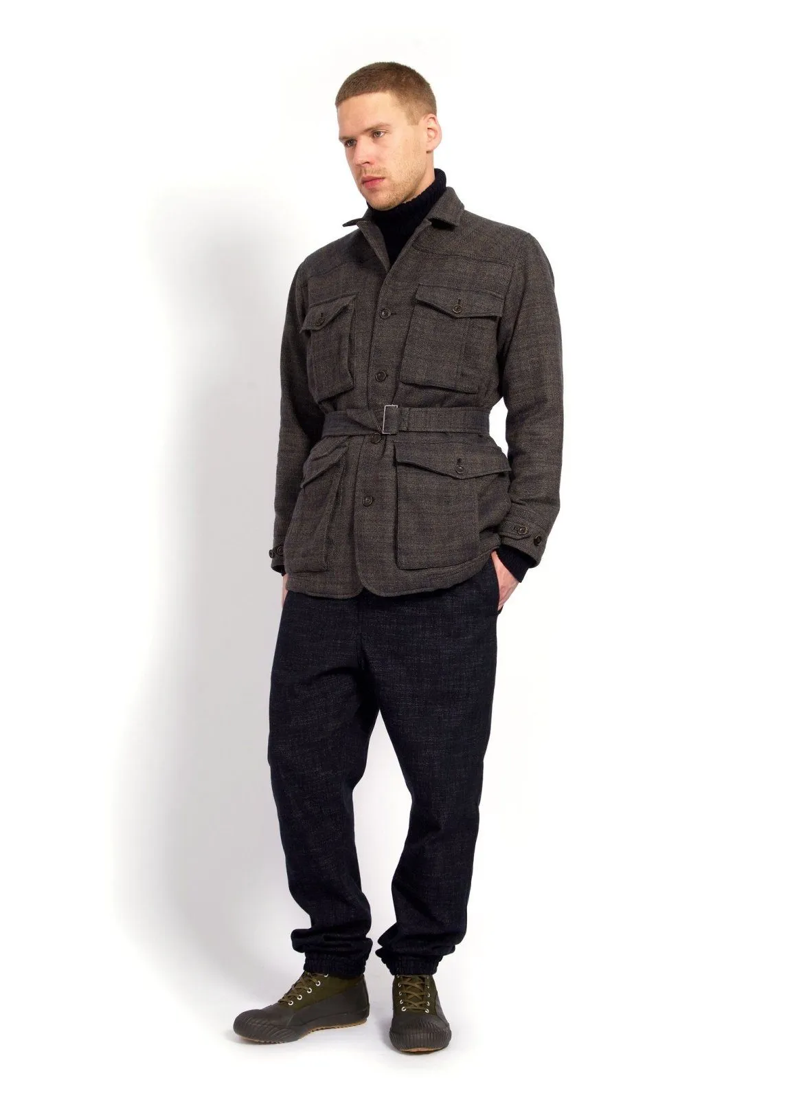 ARVE | Cargo Pockets Tweed Jacket | Trout