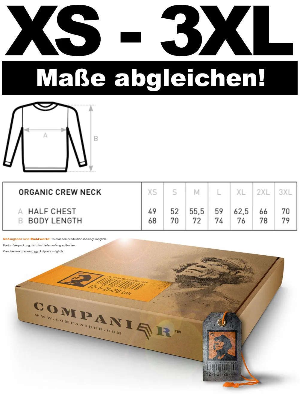 BAC U31B ― Weiches Unisex Bio-Baumwolle Sweatshirt - Orange