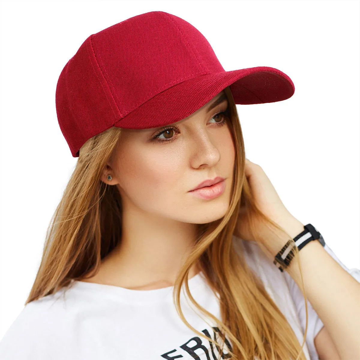 Bad Hair Days Baseball Cap - Burgundy