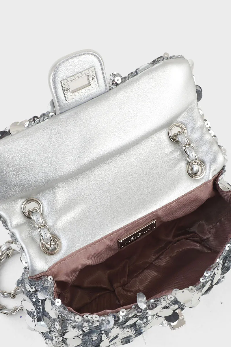 Baguette Shoulder Bags B10533-Silver