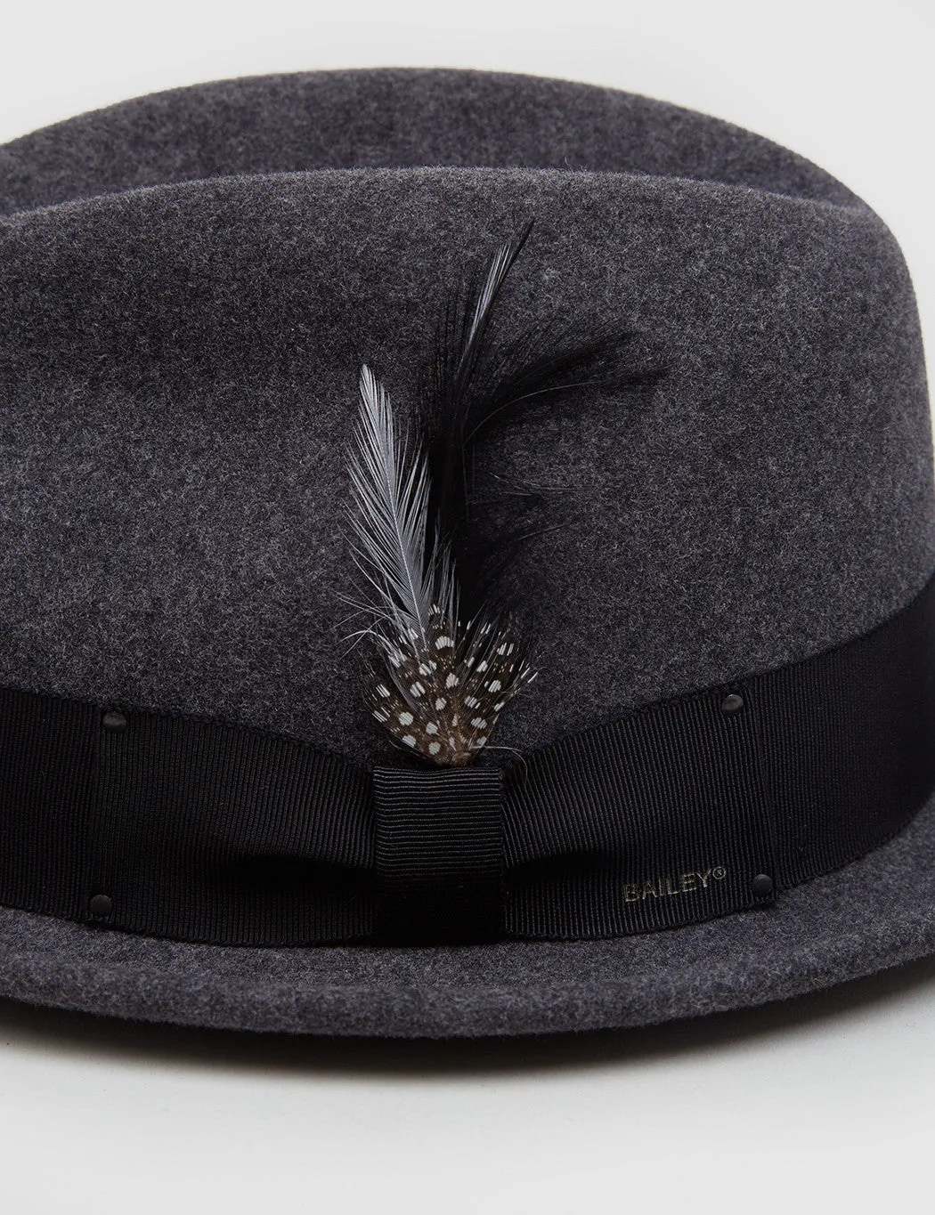 Bailey Tino Felt Crushable Trilby Hat (Wool) - Black Mix