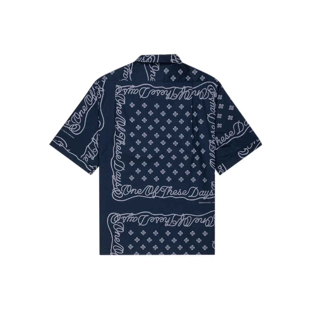 Bandana Button Up Shirt (Navy)