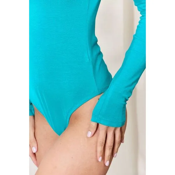 Basic Bae Full Size Round Neck Long Sleeve Bodysuit