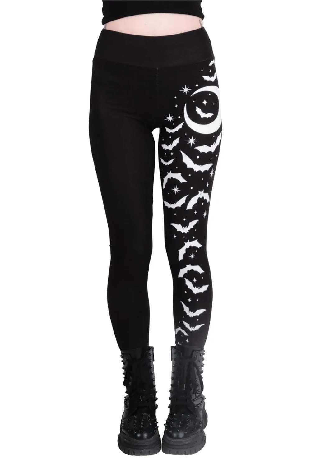 Bats and Stars High Waist Leggings