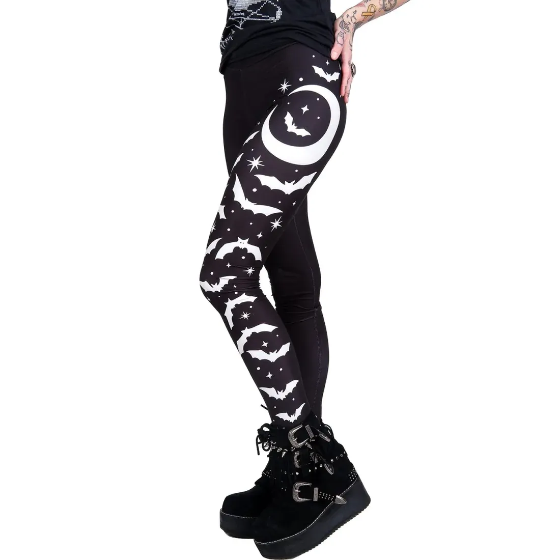 Bats and Stars High Waist Leggings