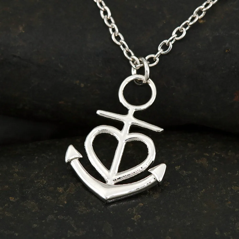 Beautiful Anchor Heart Necklace With Mom To Daughter "Always Have Me" Message Card