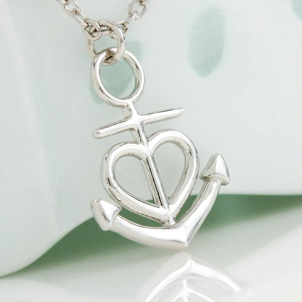 Beautiful Anchor Heart Necklace With Mom To Daughter "Always Have Me" Message Card