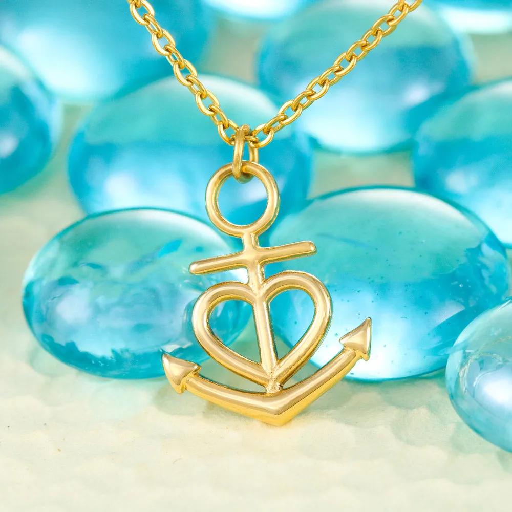 Beautiful Anchor Heart Necklace With Mom To Daughter "Always Have Me" Message Card