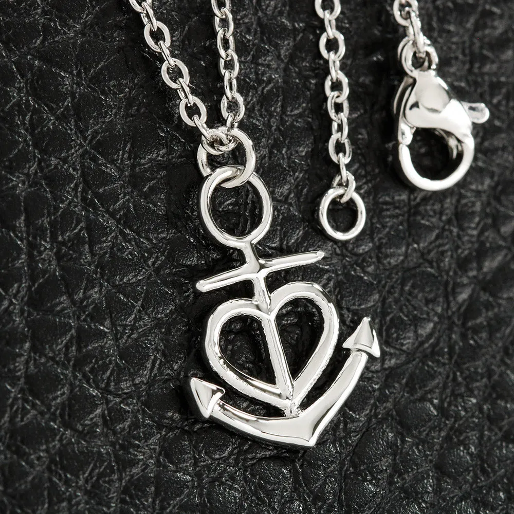 Beautiful Anchor Heart Necklace With Mom To Daughter "Always Have Me" Message Card