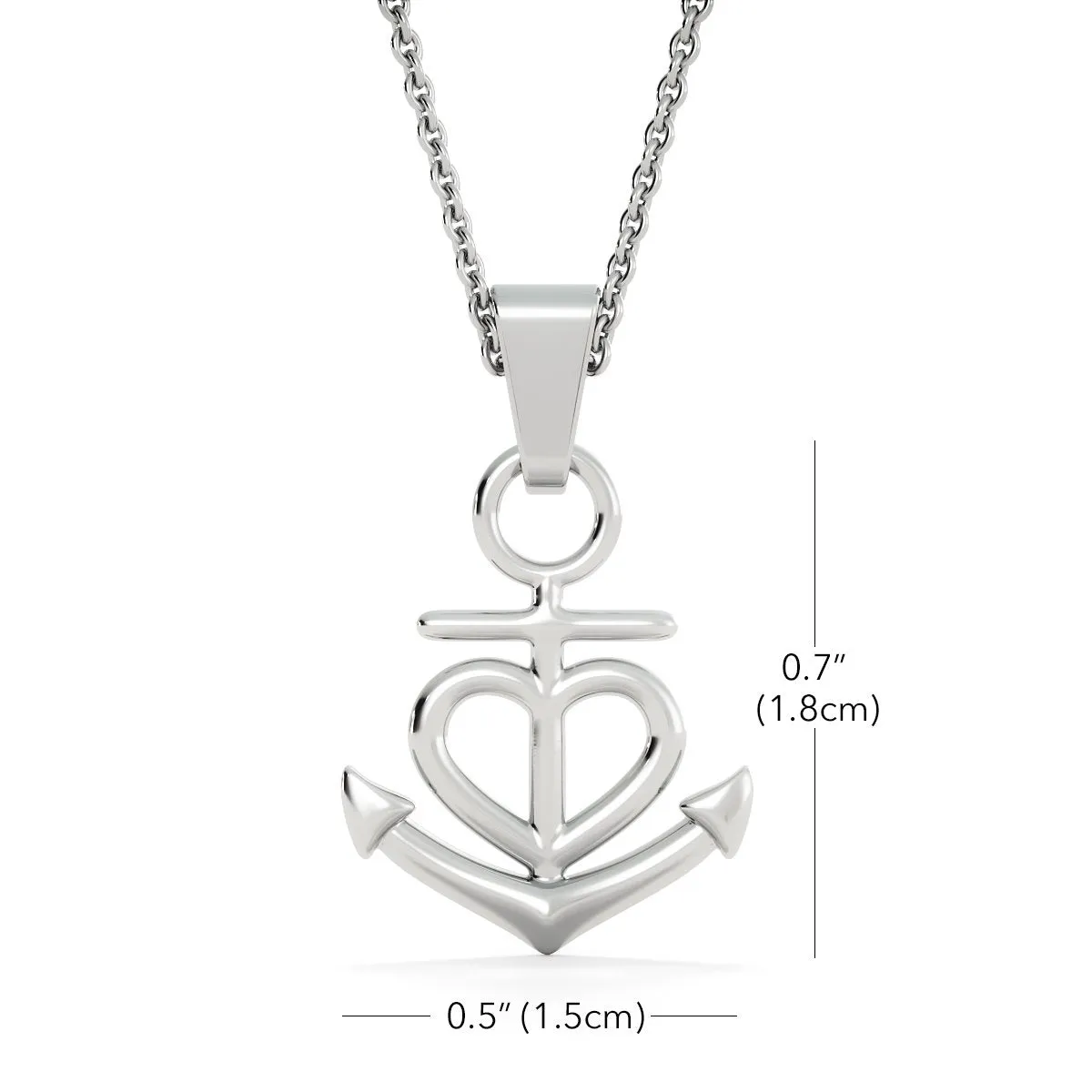 Beautiful Anchor Heart Necklace With Mom To Daughter "Always Have Me" Message Card