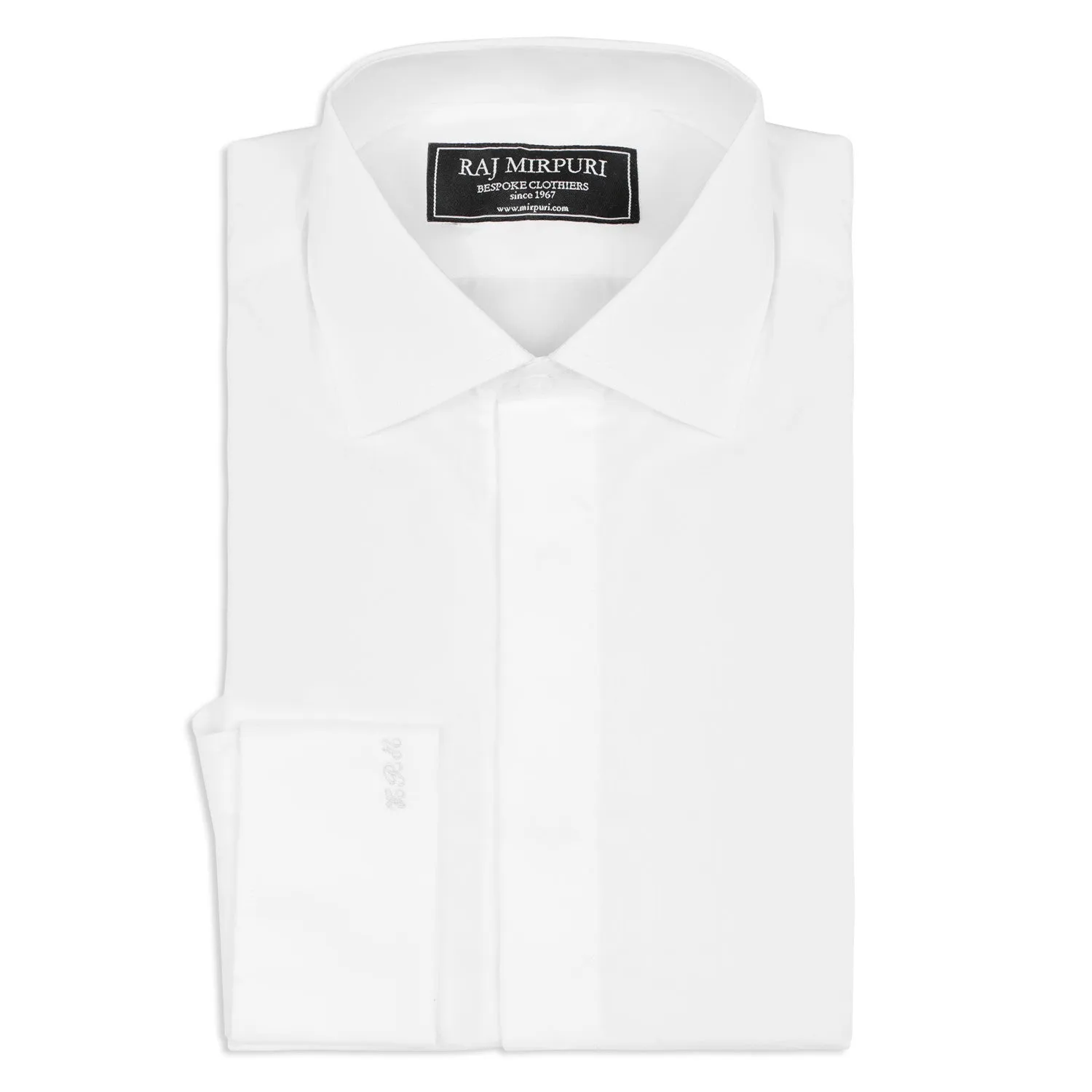 Bespoke - White Evening Shirt With Fly Front