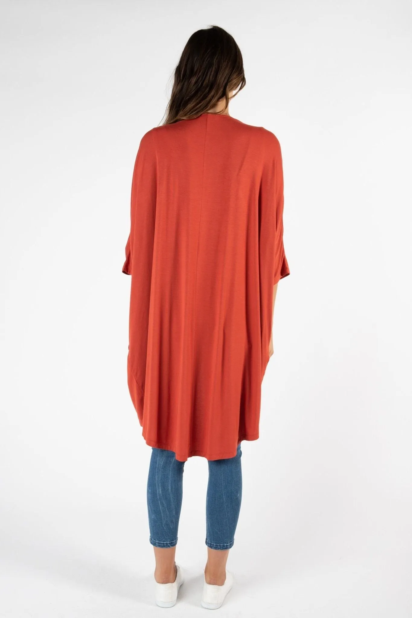 Betty Basics Valencia Cardigan in Sunset Red