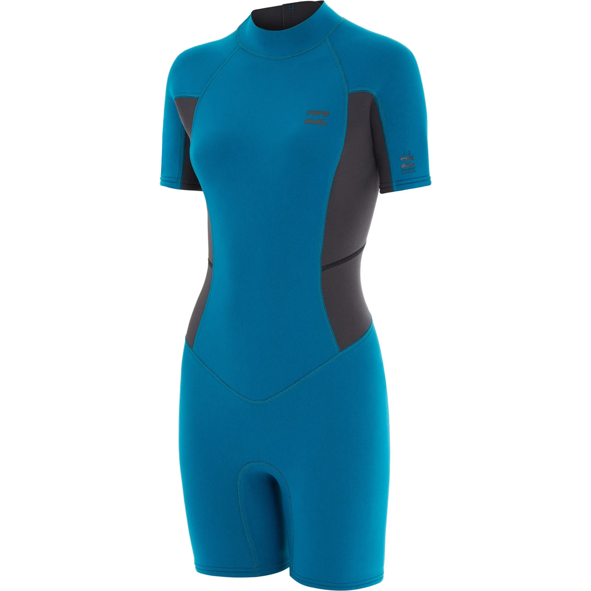 Billabong Womens Launch 2mm Back Zip Shorty Wetsuit