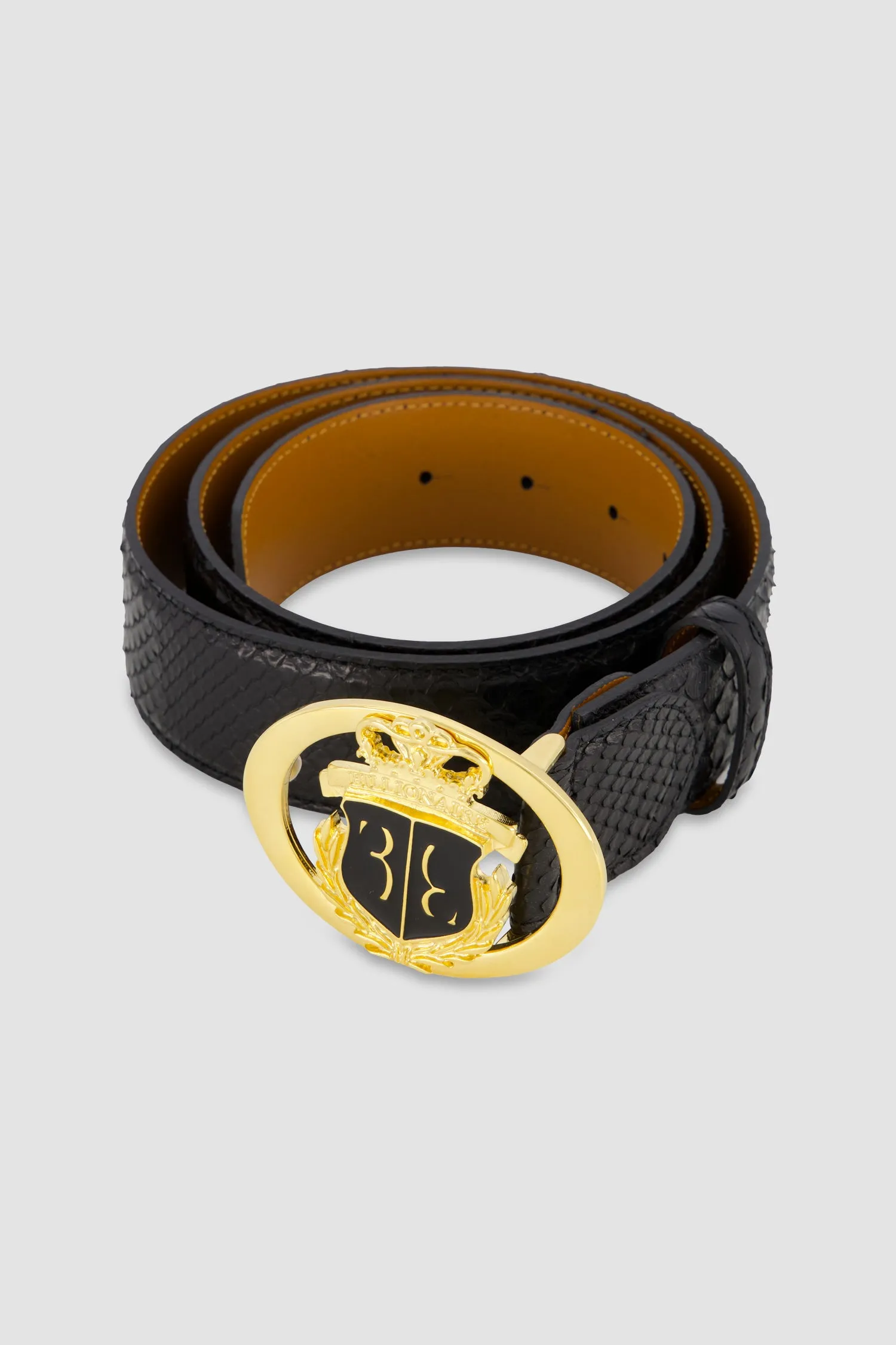 Billionaire Black Python Belt