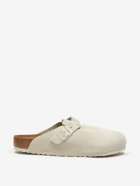 Birkenstock Boston Suede - Antique White