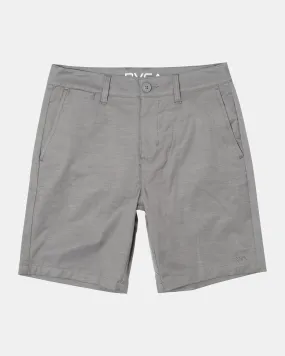 Boys Back In Hybrid 19" Shorts - Athletic Heather