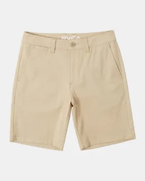 Boys Back In Hybrid 19" Shorts - Khaki