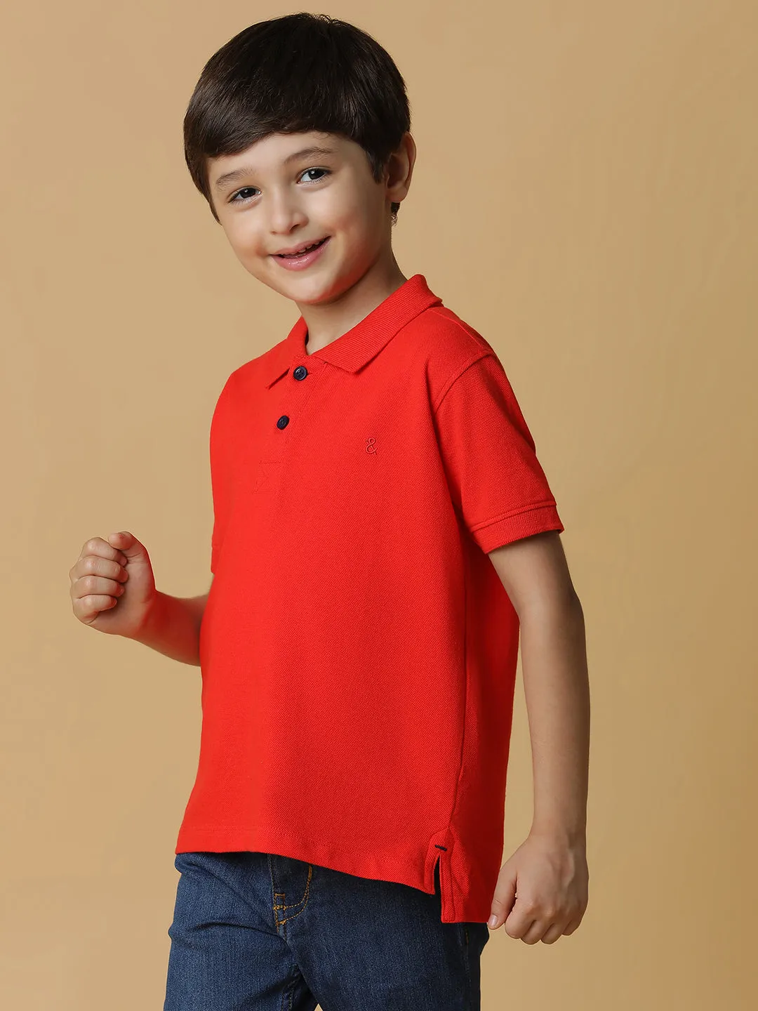 Boys Red Polo T-Shirt