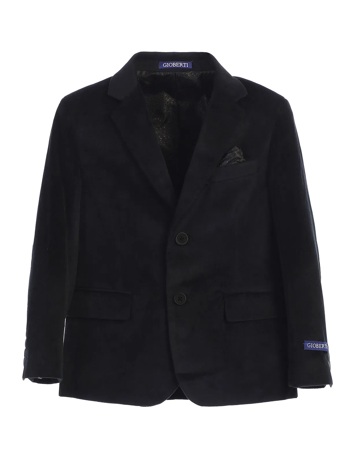 Boy's Velvet Blazer w/ Solid Button