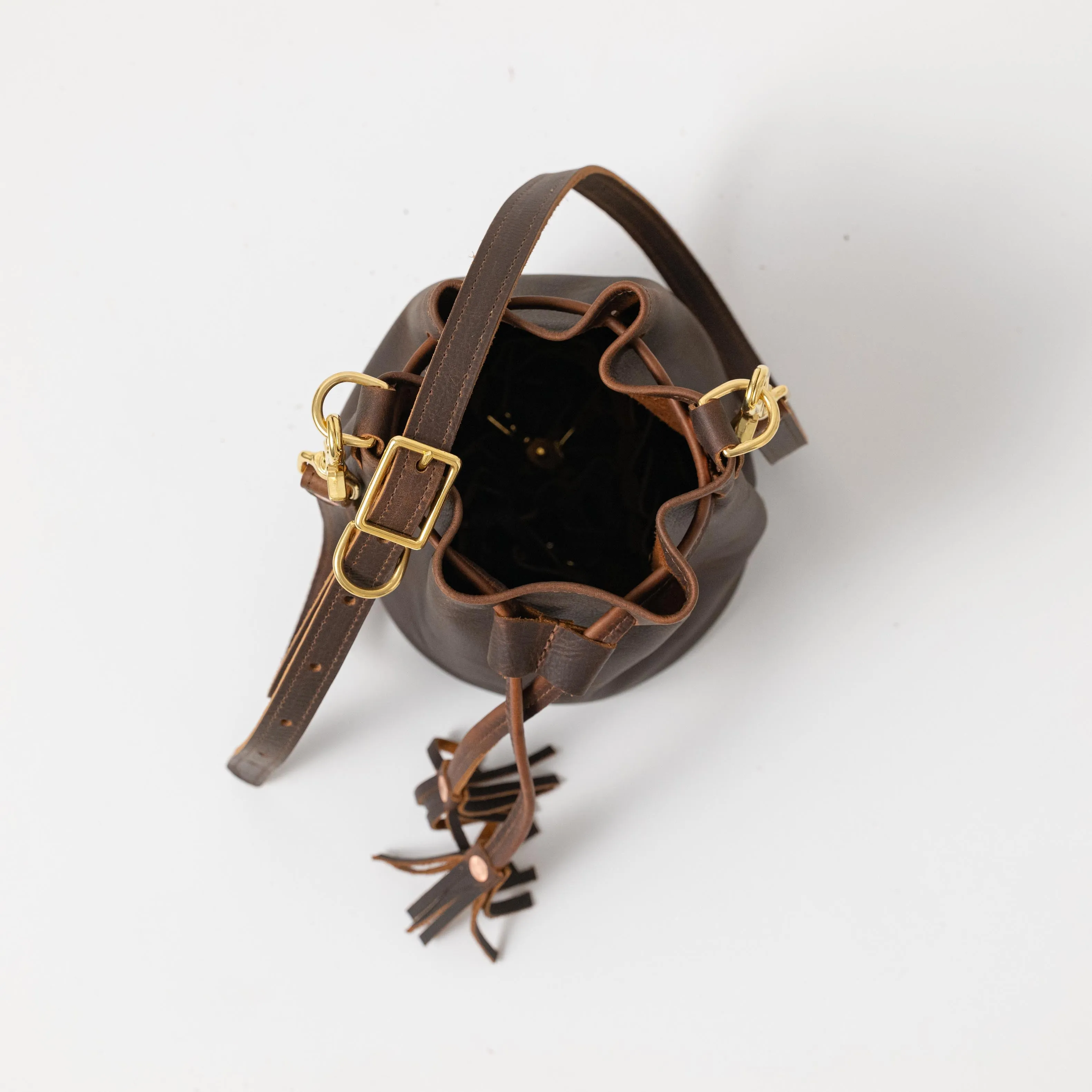 Brown Kodiak Mini Bucket Bag