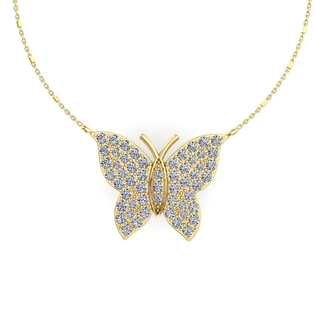 Butterfly Diamond Pendant NIJ004