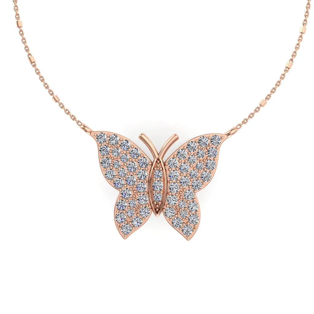 Butterfly Diamond Pendant NIJ004