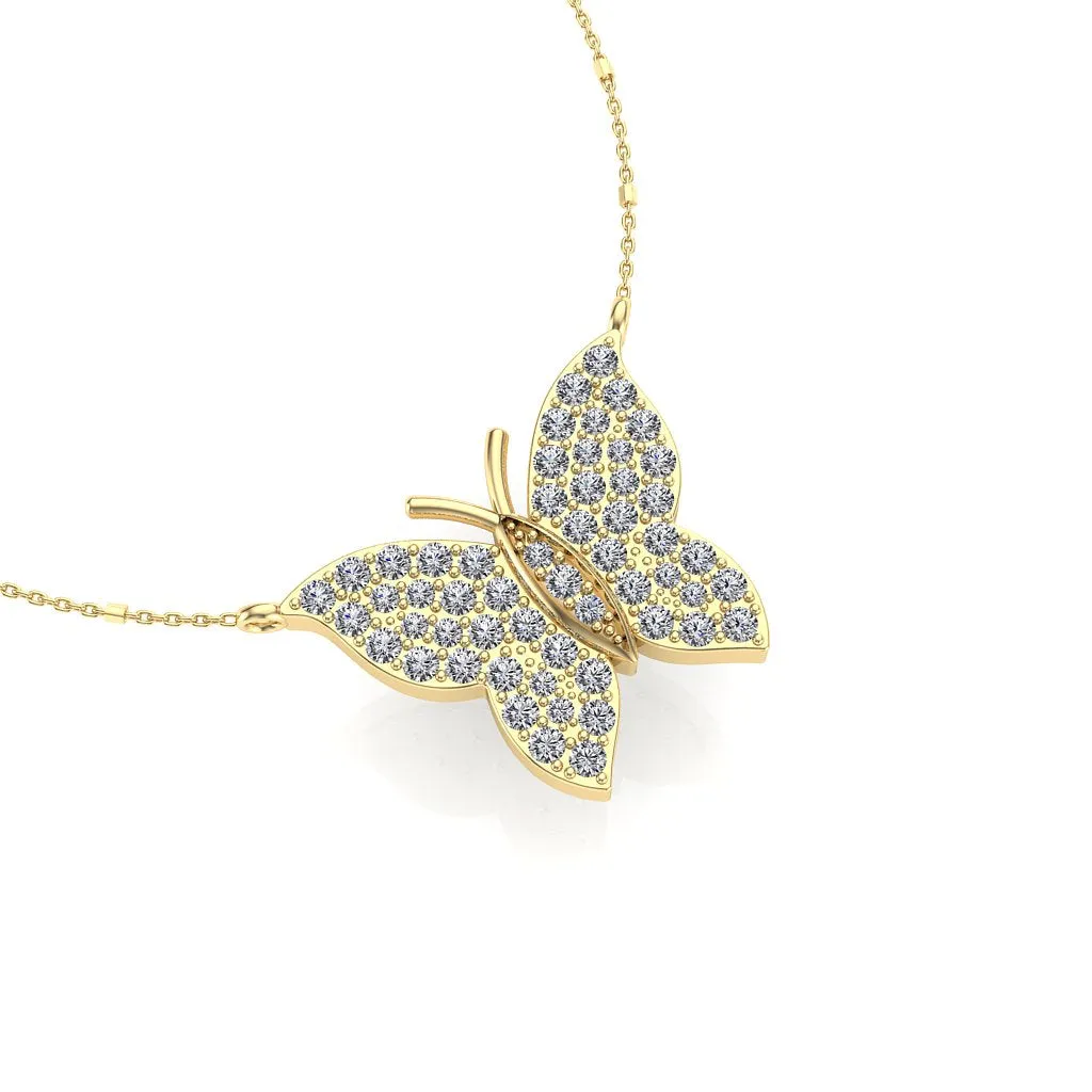 Butterfly Diamond Pendant NIJ004