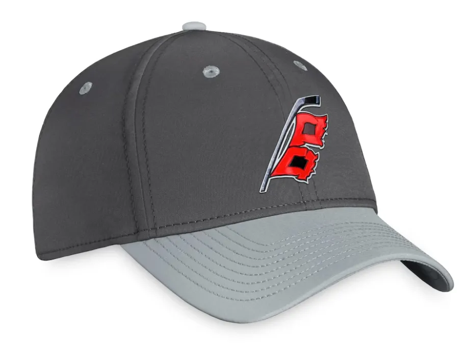 Carolina Hurricanes Lightning Fanatics Branded Authentic Pro Home Ice Flex Hat - Charcoal/Gray