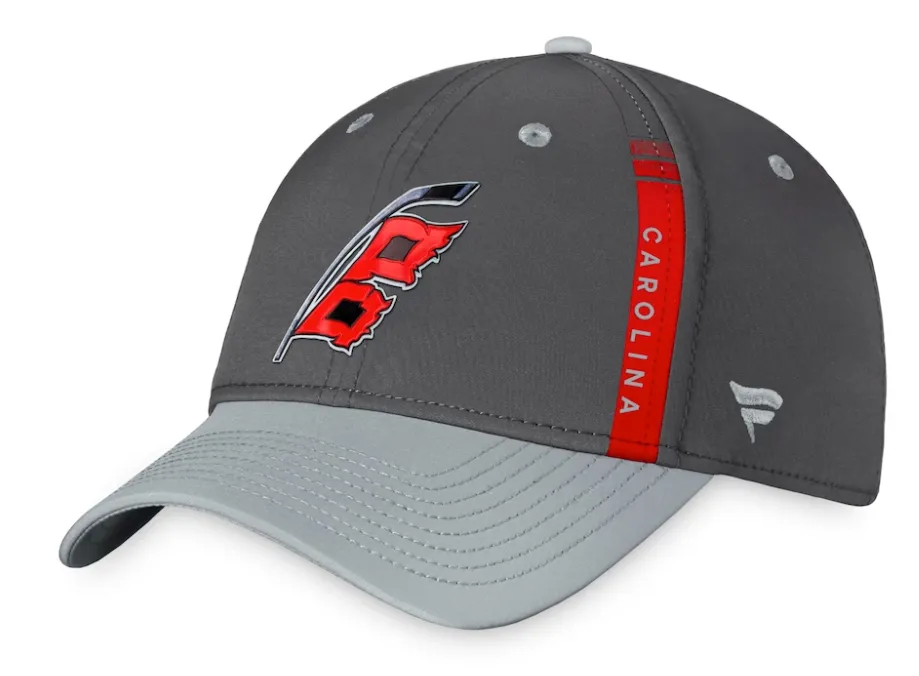 Carolina Hurricanes Lightning Fanatics Branded Authentic Pro Home Ice Flex Hat - Charcoal/Gray